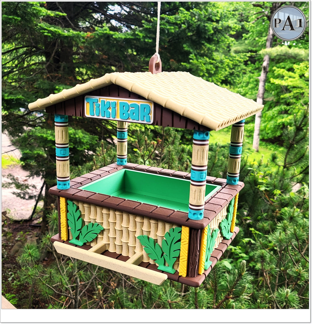 Tiki Bar Bird Feeder