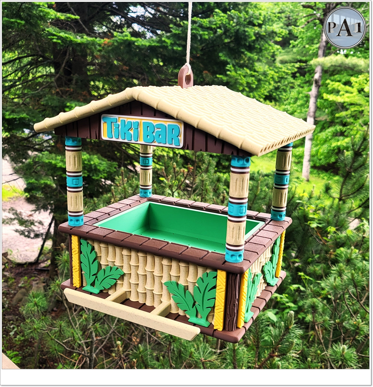 Tiki Bar Bird Feeder