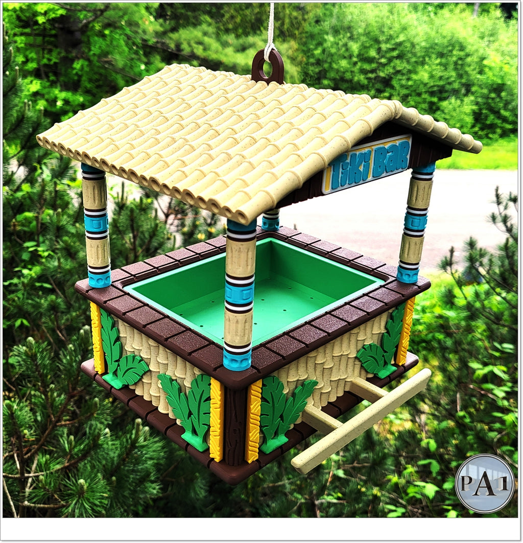 Tiki Bar Bird Feeder