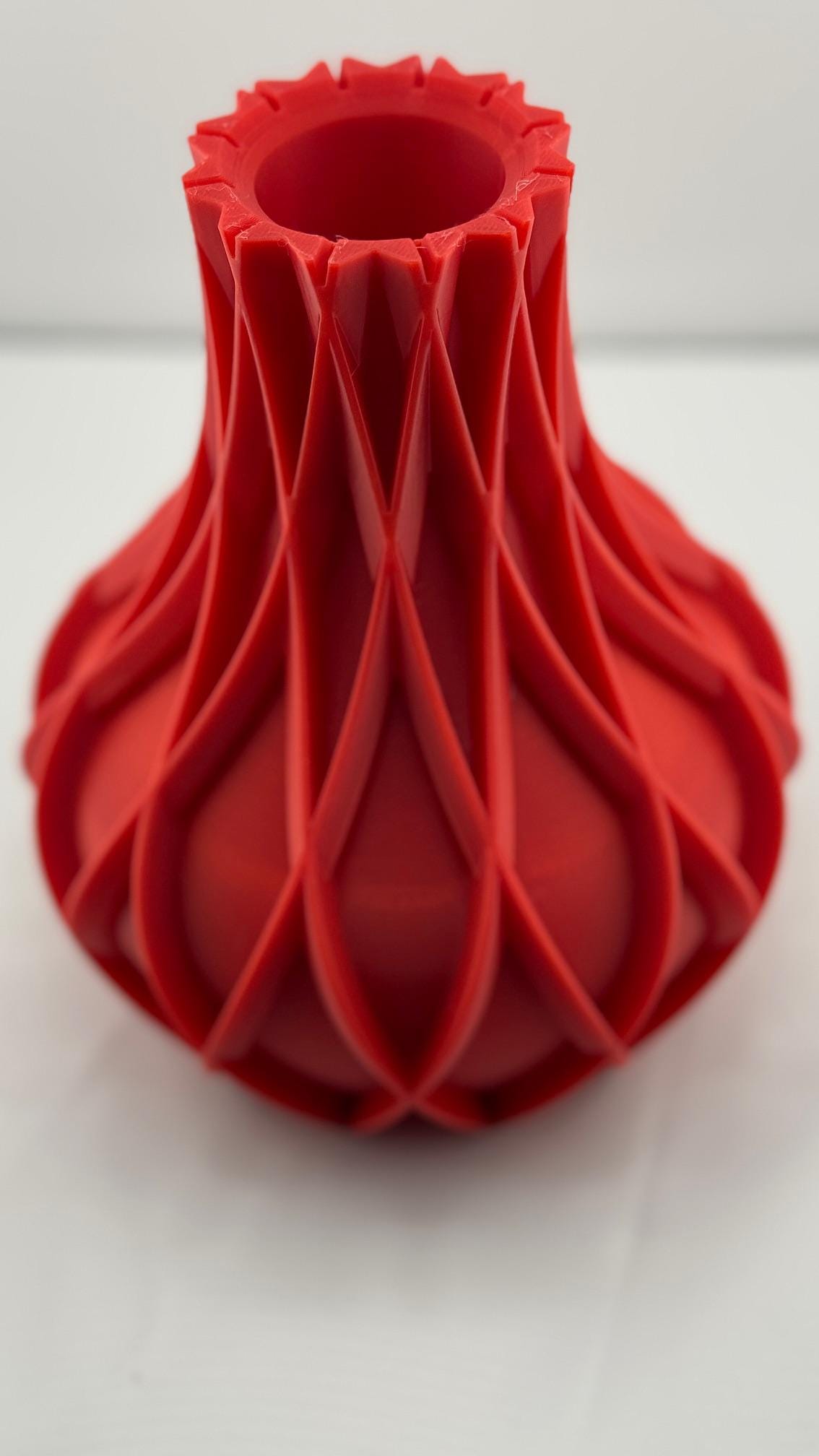 Avio Vase, Modern 3D Printed Vase, Diamond Pattern Decor