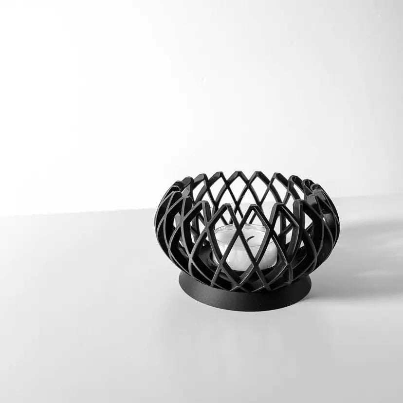 The Javi Candle Holder, Tealight holder, tabletop, decorative, stylish, home decor, modern, fireplace mantle, Candles, lights,