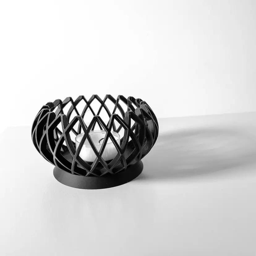 The Javi Candle Holder, Tealight holder, tabletop, decorative, stylish, home decor, modern, fireplace mantle, Candles, lights,