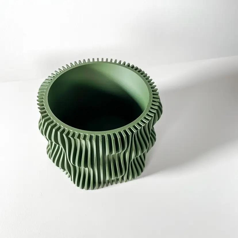 Muxel Planter Pot with Tray and Stand, Modern Home Decor