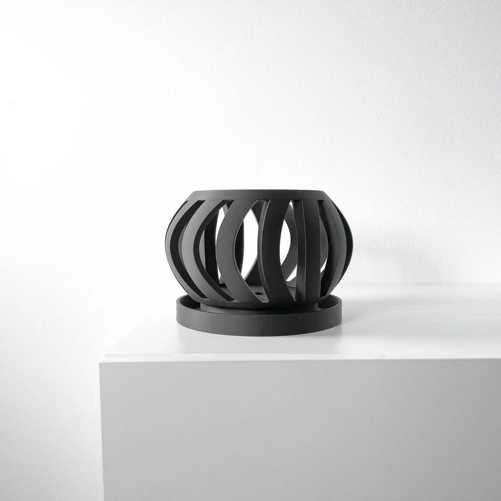 Oryx Orchid Pot with Tray, Modern PLA Plastic Planter