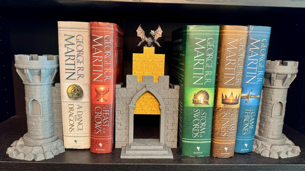 Fantasy Castle Bookends, PLA Plastic, Book Nook Decor