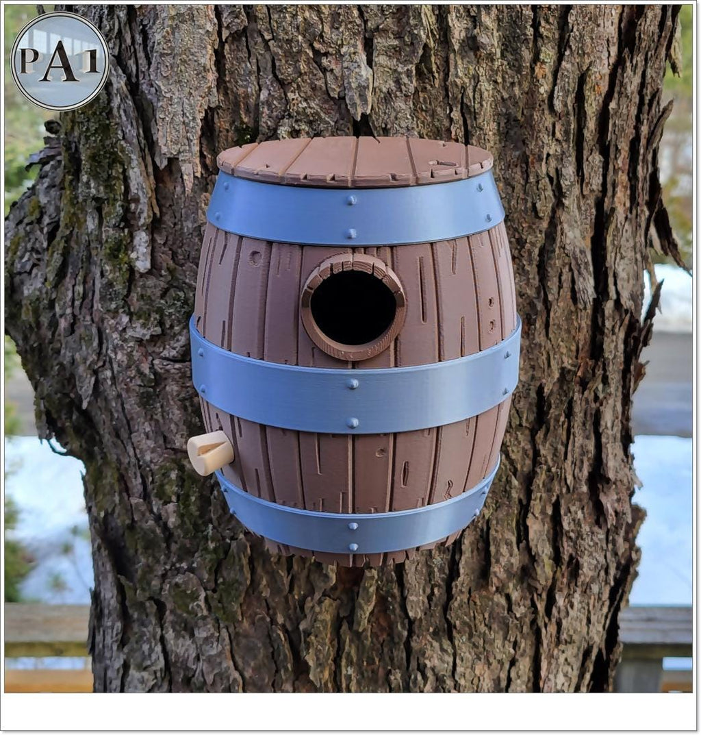 The Old Barrel Birdhouse