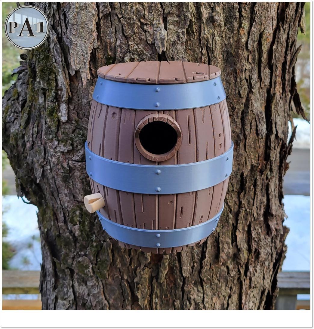 The Old Barrel Birdhouse