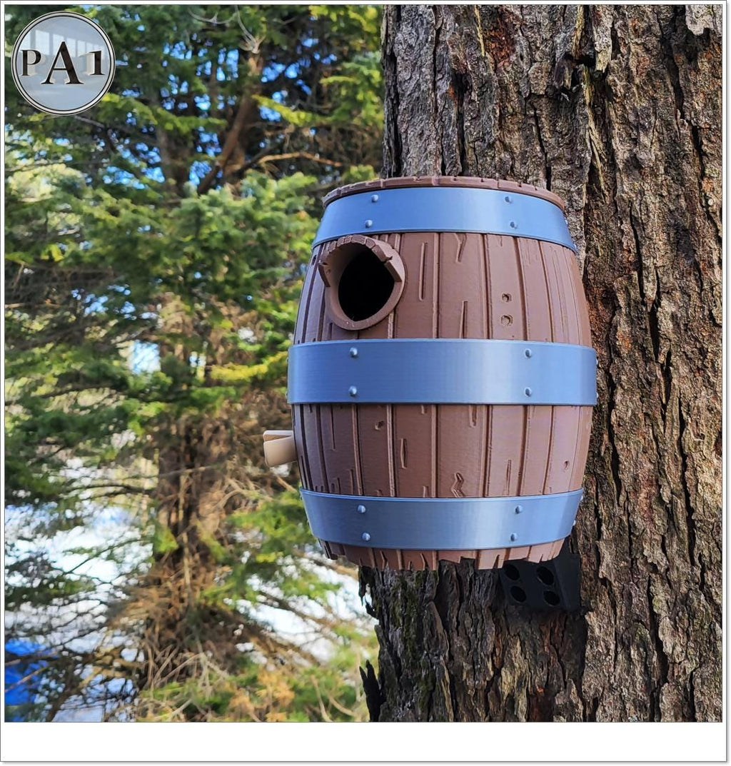 The Old Barrel Birdhouse