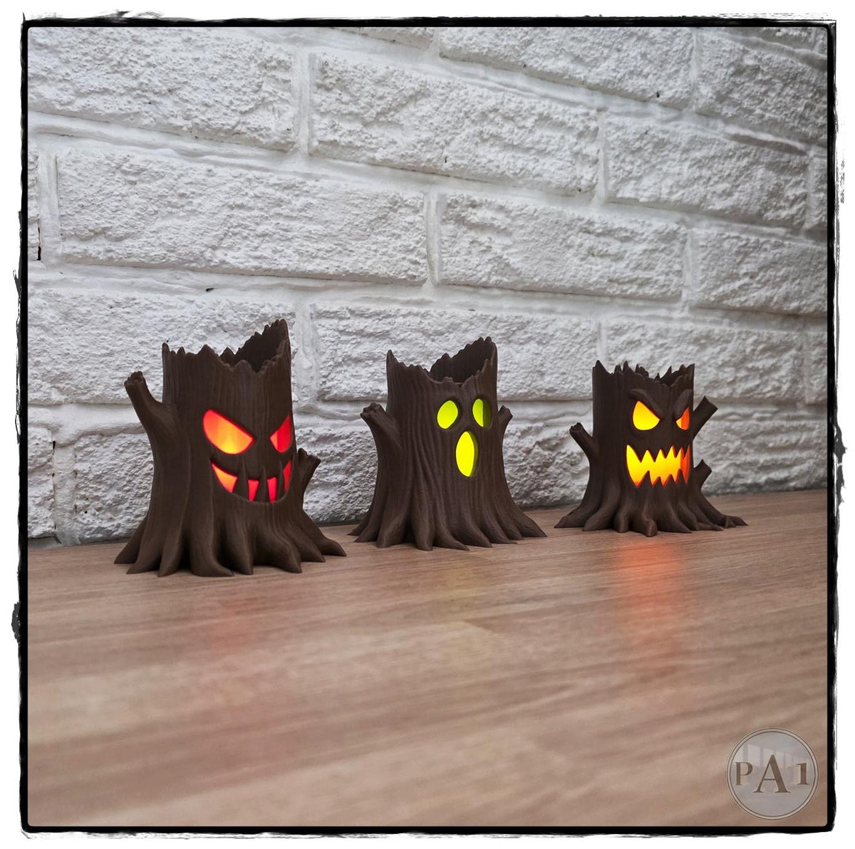 Spooky Stump Tealight Candles