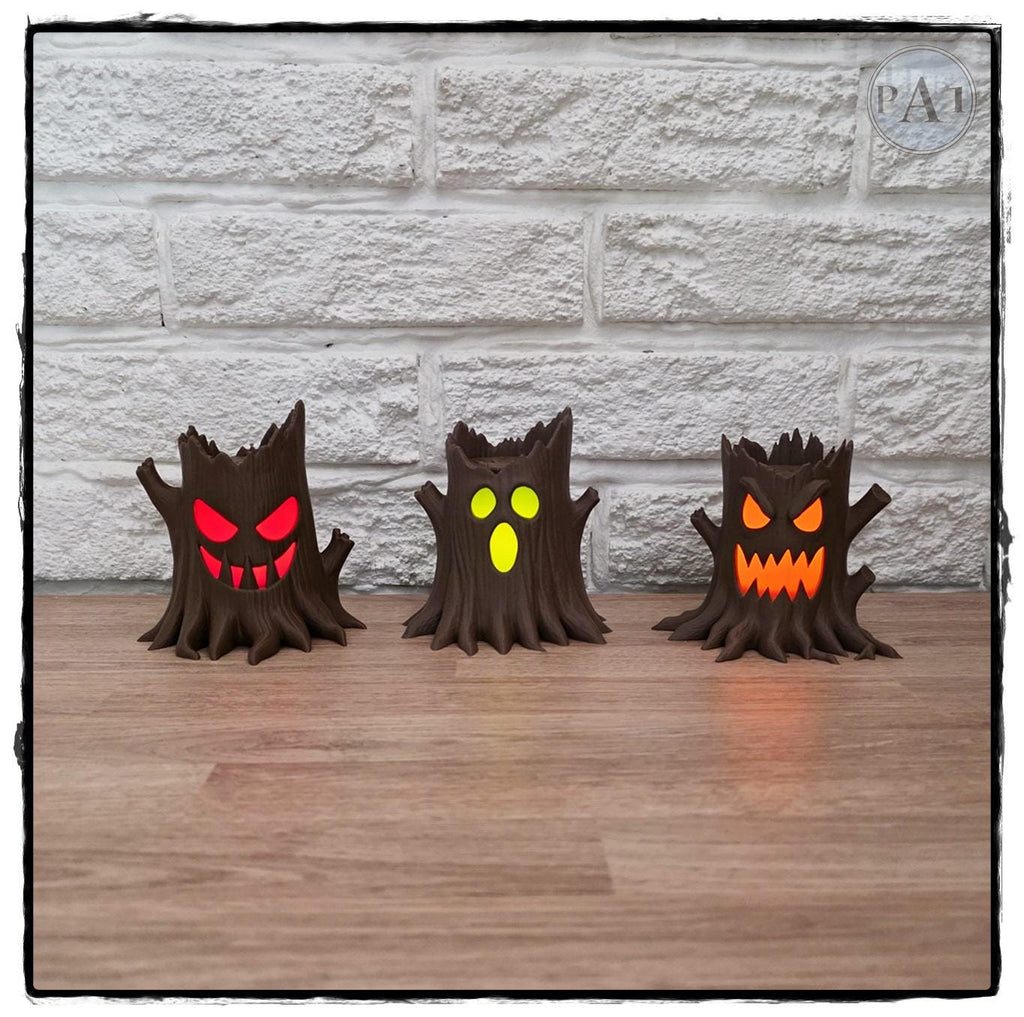 Spooky Stump Tealight Candles