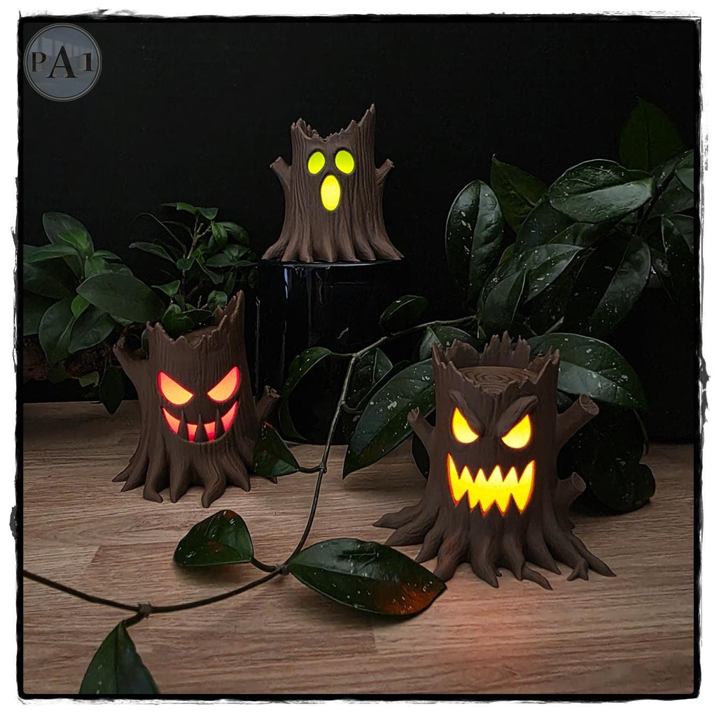 Spooky Stump Tealight Candles