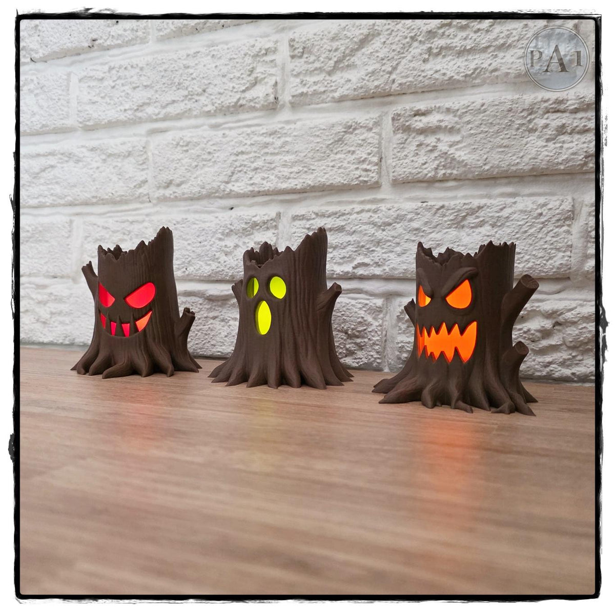 Spooky Stump Tealight Candles